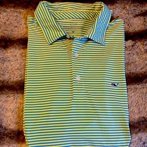 Vineyard vines 3 button striped  golf polo